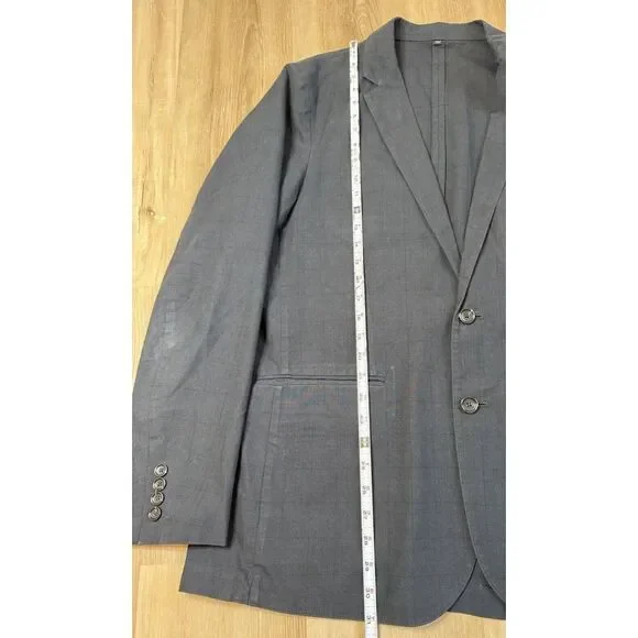 J Crew Ludlow Mens Cotton Unstructured Blazer‎ Sport Coat Jacket Glen Check 42L - Picture 8 of 11